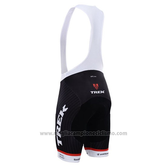 2015 Abbigliamento Ciclismo Trek Factory Racing Factory Racing Bianco e Nero Manica Corta e Salopette